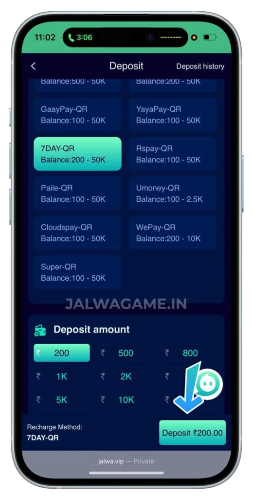 jalwa-deposit-page